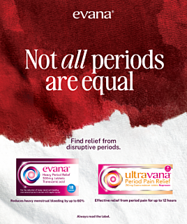 Evana Heavy Period Relief - 18 Tablets