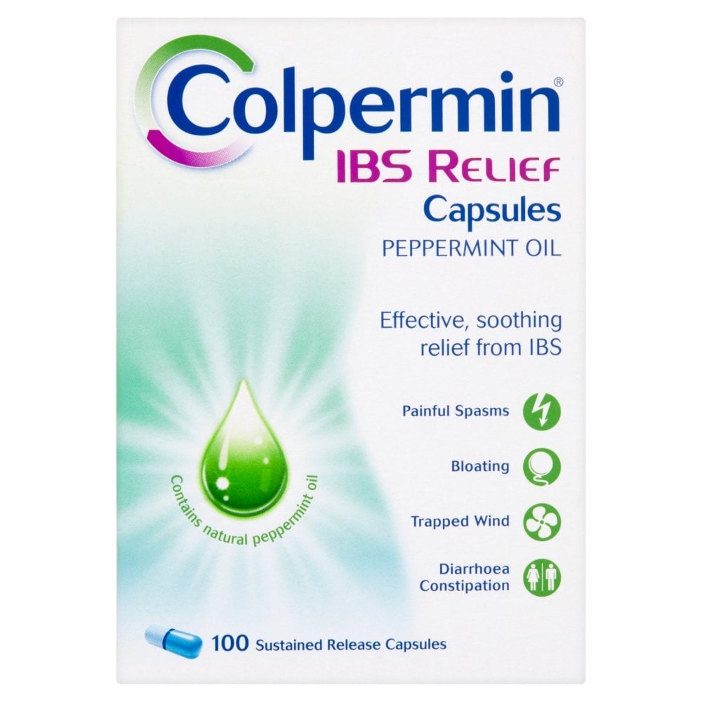 Colpermin IBS Relief - 100 Capsules product image - Fusion Pharmacy UK