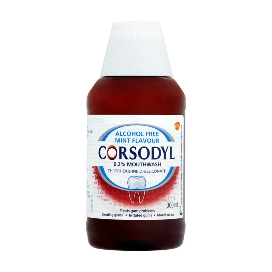Corsodyl Alcohol-Free Treatment Mouthwash - 300ml product image - Fusion Pharmacy UK