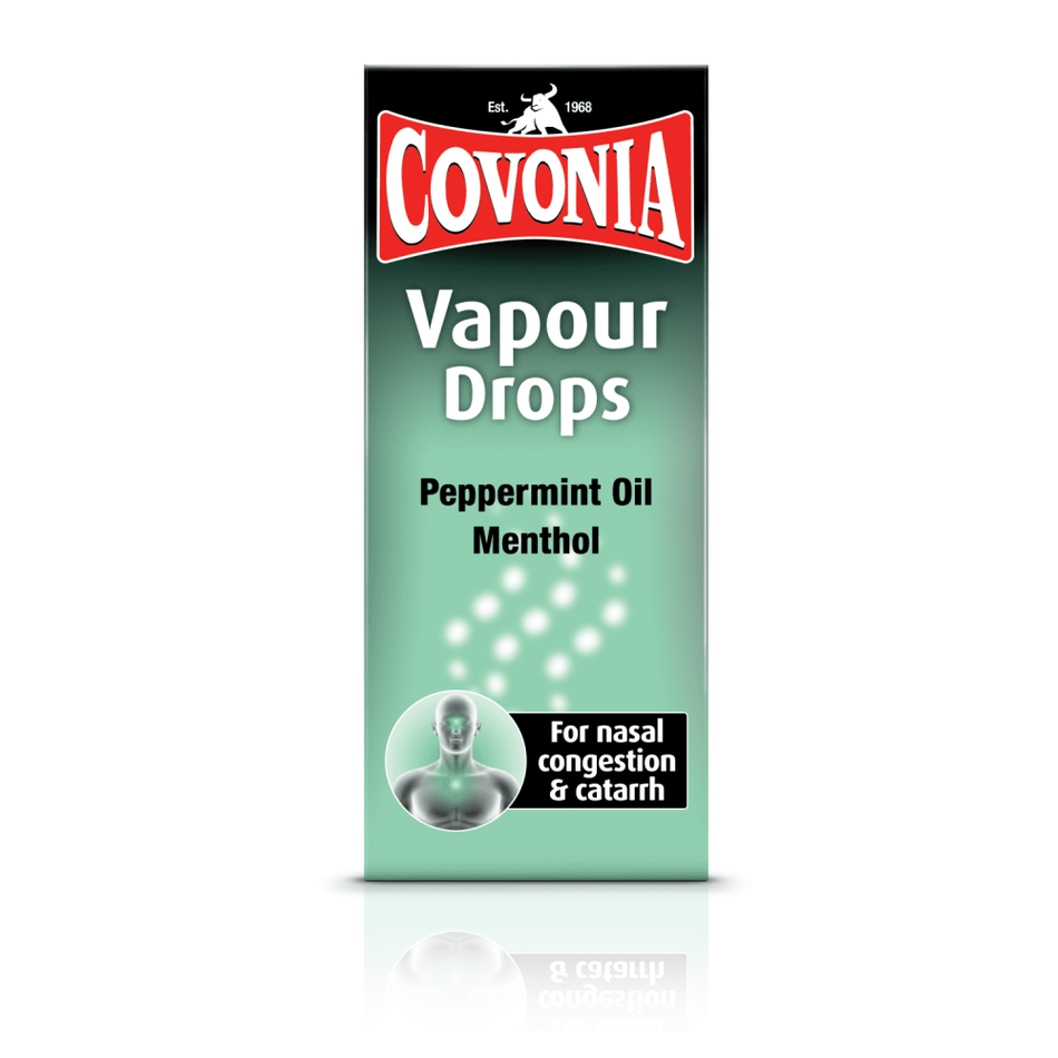 Covonia Vapour Drops Peppermint Oil & Menthol - 15ml product image - Fusion Pharmacy UK