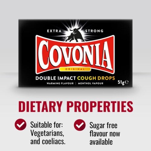 Covonia Double Impact Cough Drops Original - 51g