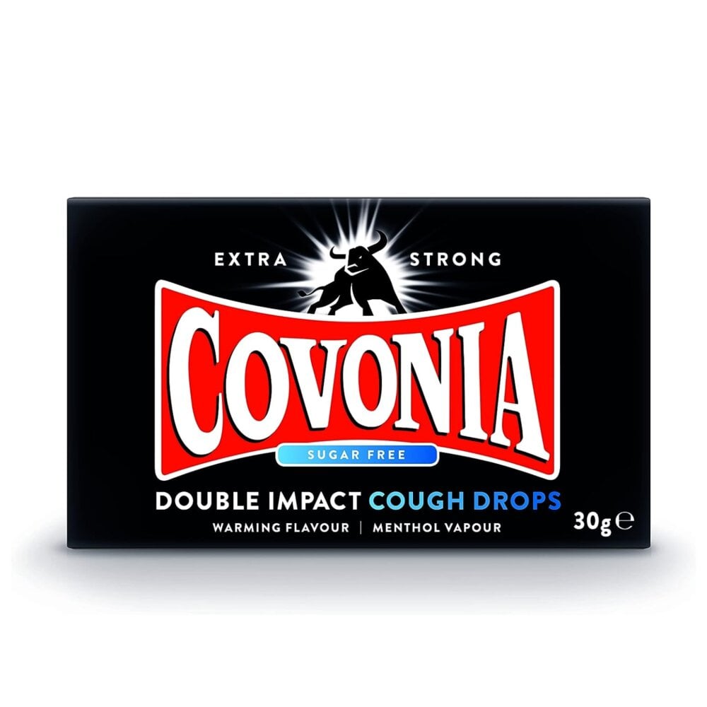Covonia Double Impact Cough Drops Sugar Free - 30g