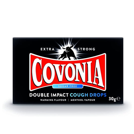 Covonia Double Impact Cough Drops Sugar Free - 30g