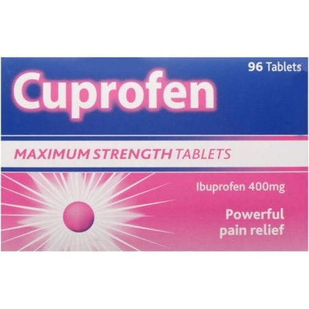 Cuprofen Maximum Strength 400mg - 96 Tablets product image - Fusion Pharmacy UK
