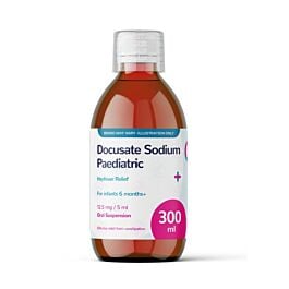 Docusate Sodium Paediatric Solution 12.5mg/5ml - 300ml product image - Fusion Pharmacy UK