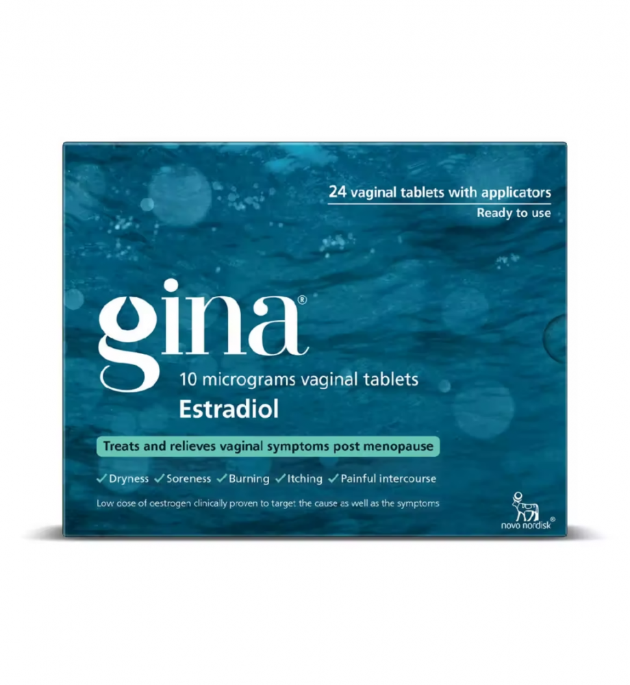 Gina 10 Micrograms Vaginal Tablets - 24 Tablets product image - Fusion Pharmacy UK