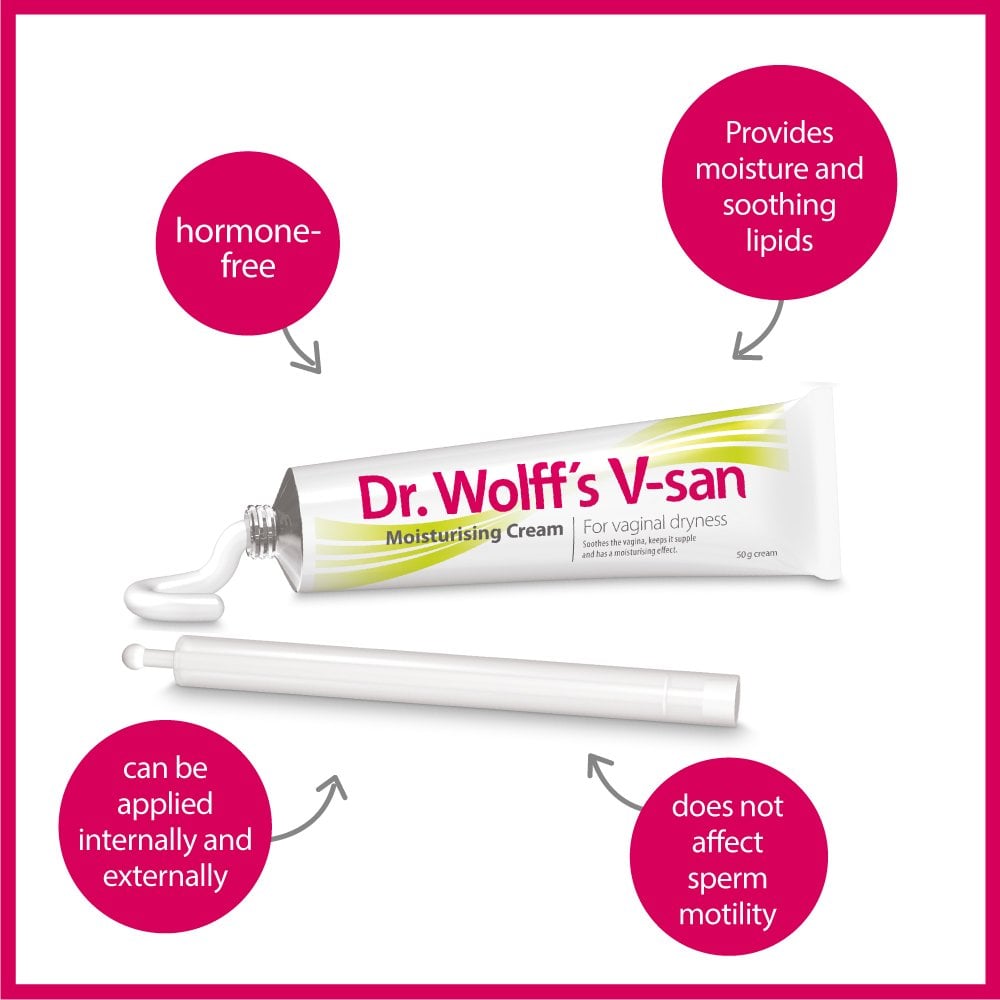 Dr Wolff's V-san Moisturising Cream For Vaginal Dryness - 50g