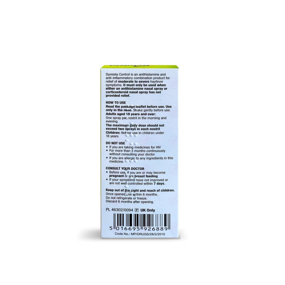 Dymista Control Hay Fever & Allergy Nasal Spray - 120 Sprays