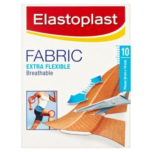 Elastoplast 10 Extra Flexible Fabric 6cm x 10cm product image - Fusion Pharmacy UK