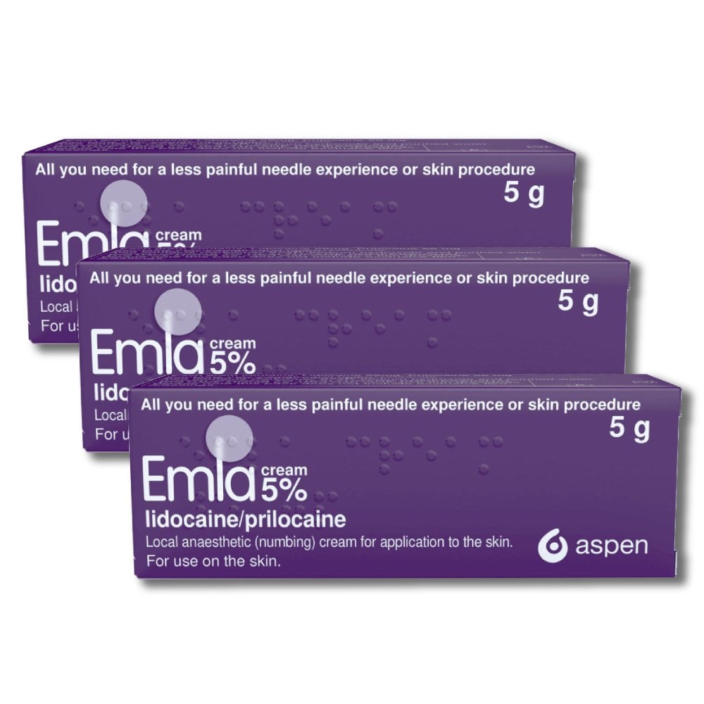 EMLA Cream 5% - 5g - 3 Packs product image - Fusion Pharmacy UK