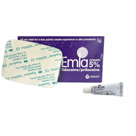 EMLA Cream 5% - 5 x 5g - With 12 Dressings product image - Fusion Pharmacy UK