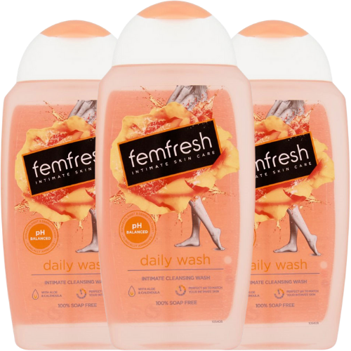 Femfresh Daily Intimate Hygiene Wash - 250ml - 3 Packs product image - Fusion Pharmacy UK
