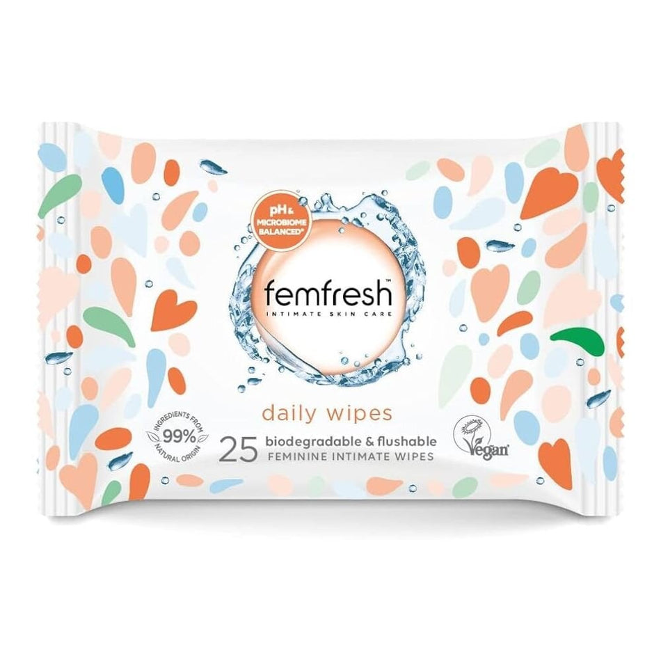 Femfresh Daily Intimate Hygiene - 25 Wipes product image - Fusion Pharmacy UK