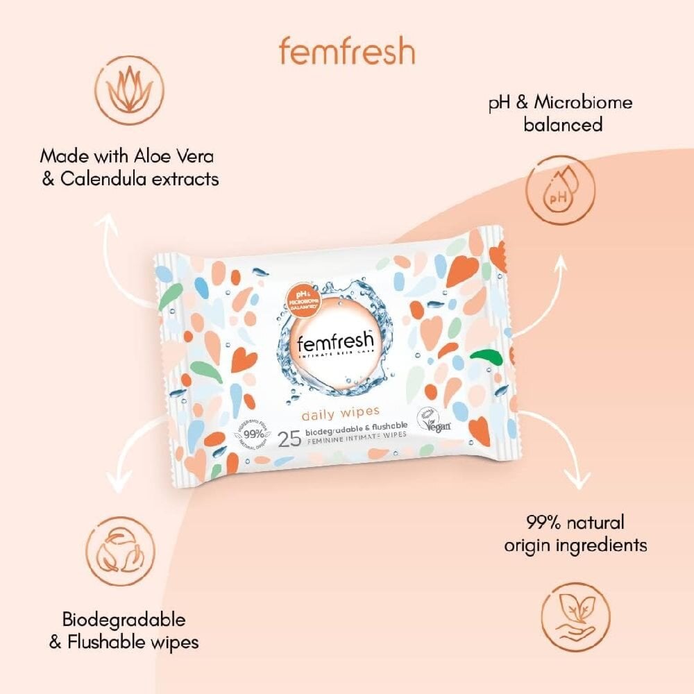 Femfresh Daily Intimate Hygiene - 25 Wipes