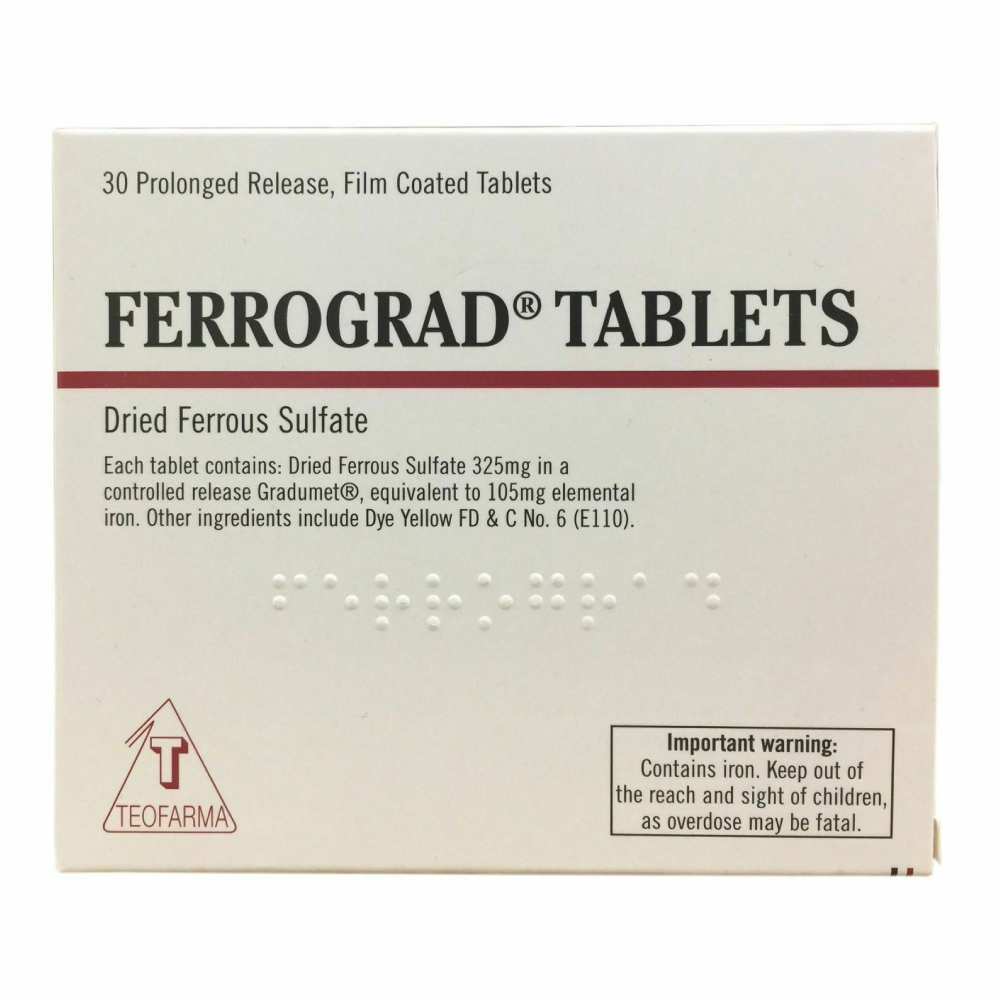 Ferrograd 325mg - 30 Tablets product image - Fusion Pharmacy UK
