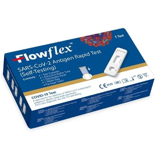 Flowflex Antigen Rapid Covid Lateral Flow Test - 1 Test product image - Fusion Pharmacy UK
