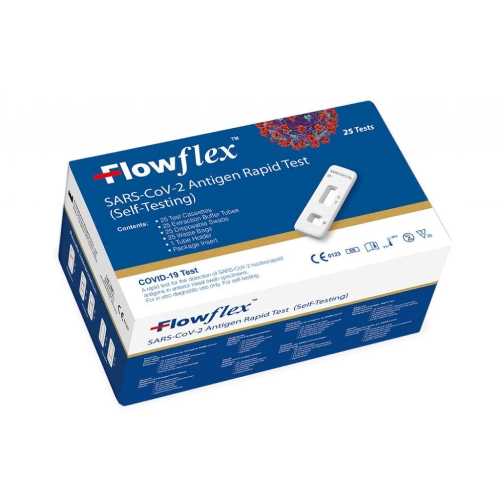 Flowflex Antigen Rapid Covid Lateral Flow Test - 25 Tests product image - Fusion Pharmacy UK