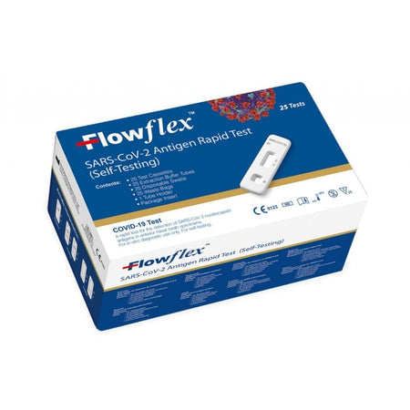 Flowflex Antigen Rapid Covid Lateral Flow Test - 25 Tests product image - Fusion Pharmacy UK