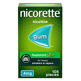 Nicorette Freshmint 4mg Gum - 105 Pieces product image - Fusion Pharmacy UK