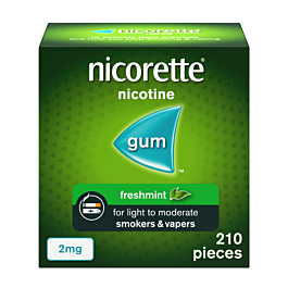 Nicorette Freshmint 2mg Gum - 210 Pieces product image - Fusion Pharmacy UK