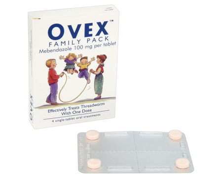 Ovex Family Pack - 4 Threadworm Treatment Tablets product image - Fusion Pharmacy UK