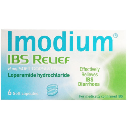 Imodium IBS Relief 2mg - 6 Soft Capsules product image - Fusion Pharmacy UK