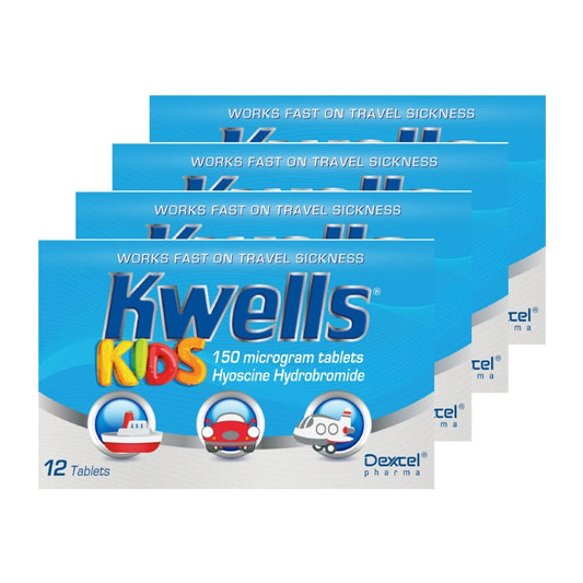 Kwells Kids Travel Sickness - 12 Tablets - 4 Packs
