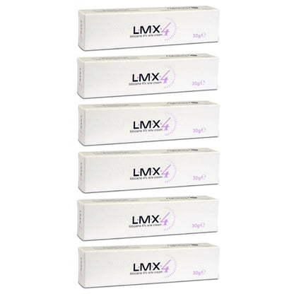LMX4 Lidocaine 4% Cream - 30g - 6 Packs