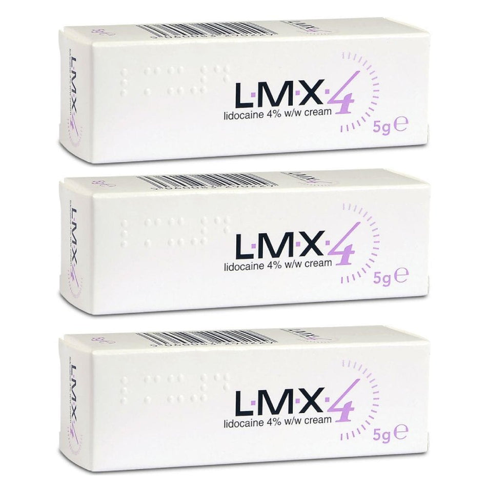 LMX4 Lidocaine 4% Cream - 5g - 3 Packs product image - Fusion Pharmacy UK