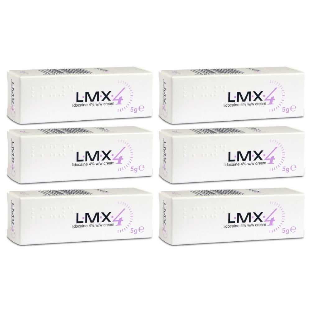 LMX4 Lidocaine 4% Cream - 5g - 6 Packs product image - Fusion Pharmacy UK