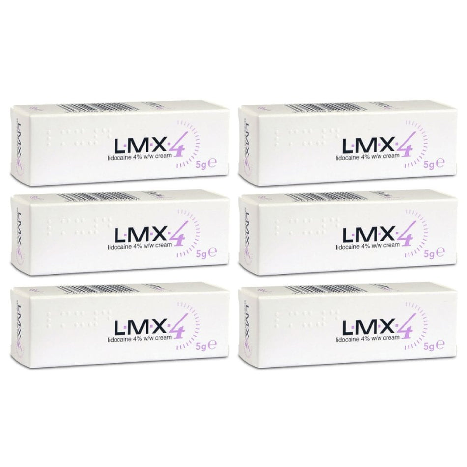 LMX4 Lidocaine 4% Cream - 5g - 6 Packs product image - Fusion Pharmacy UK
