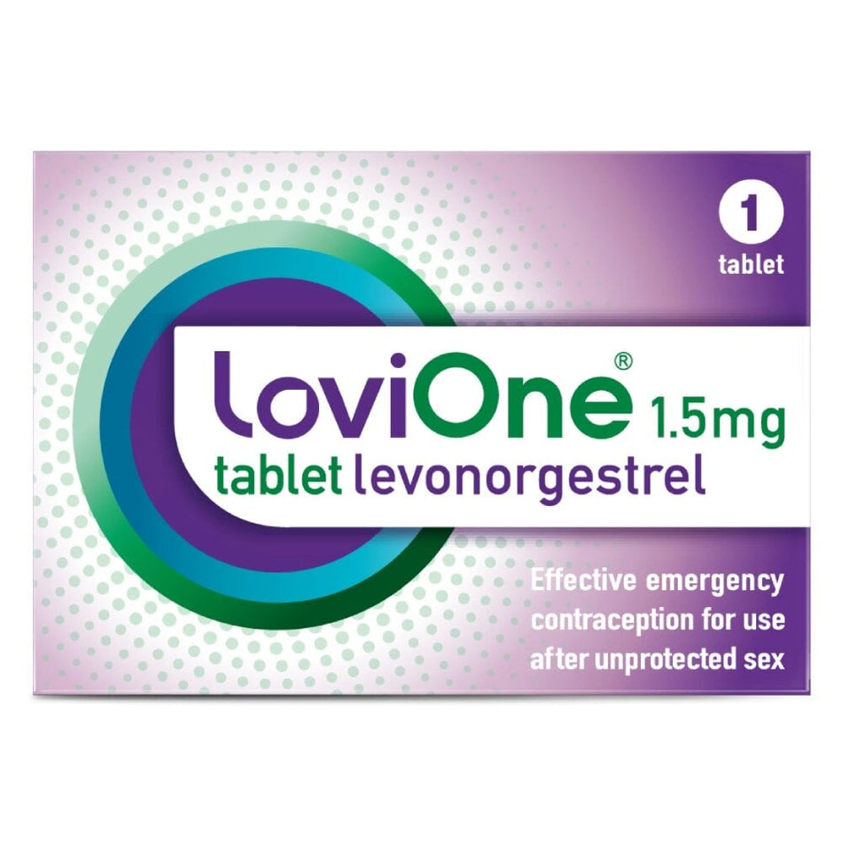 LoviOne Levonorgestrel 1.5mg Emergency Contraception "The Morning After Pill" product image - Fusion Pharmacy UK