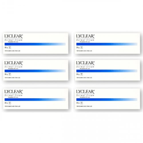 Lyclear Dermal Cream Permethrin 5% - 30g - 6 Packs