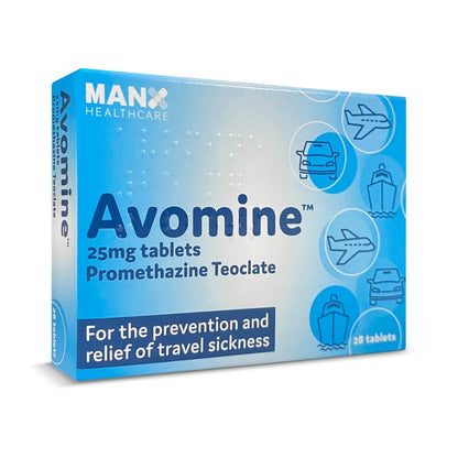 Avomine Travel Sickness 25mg (Promethazine) - 28 Tablets