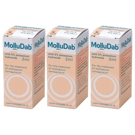 MolluDab Solution (5% Potassium Hydroxide) - 2ml - 3 Packs product image - Fusion Pharmacy UK