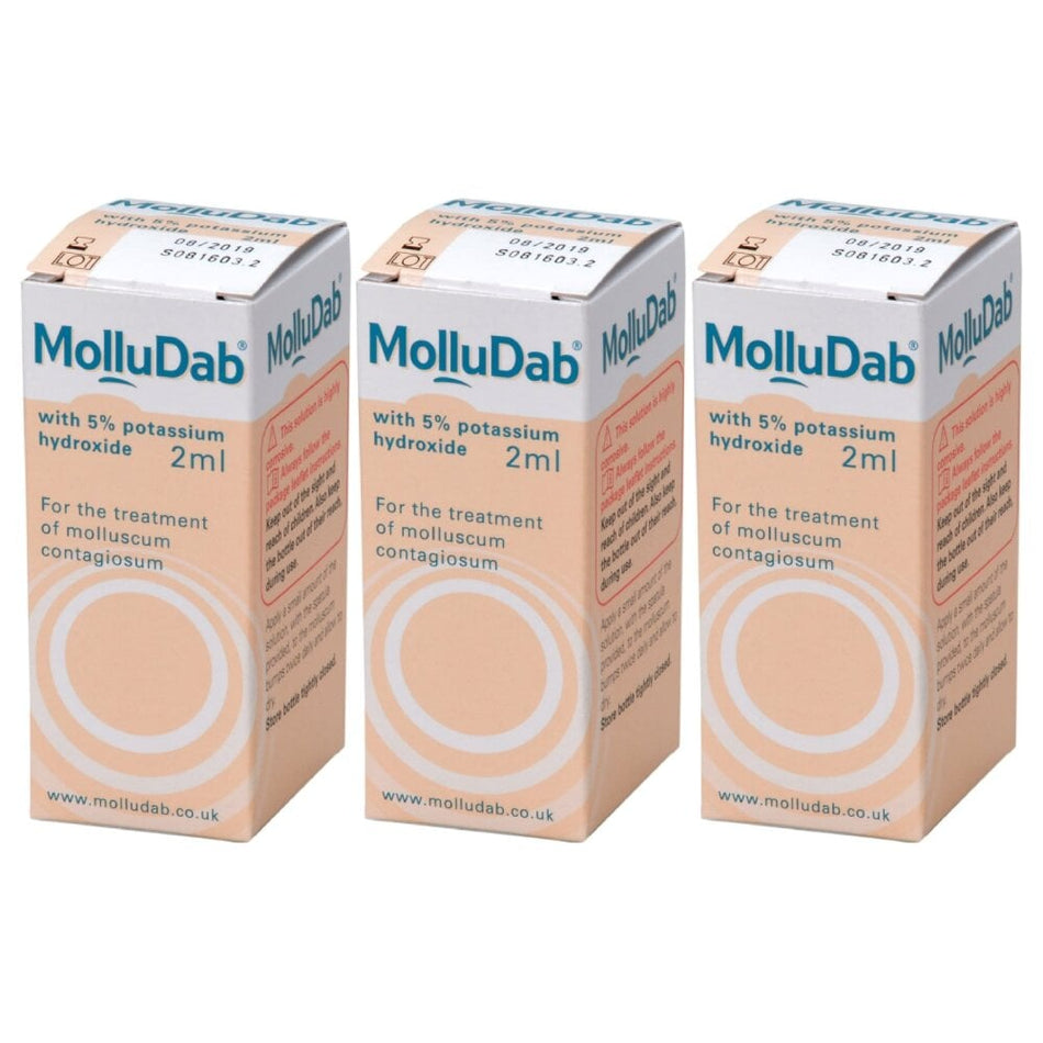 MolluDab Solution (5% Potassium Hydroxide) - 2ml - 3 Packs product image - Fusion Pharmacy UK