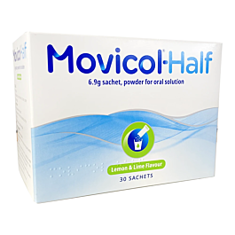 Movicol-Half Powder Lemon & Lime - 30 Sachets product image - Fusion Pharmacy UK