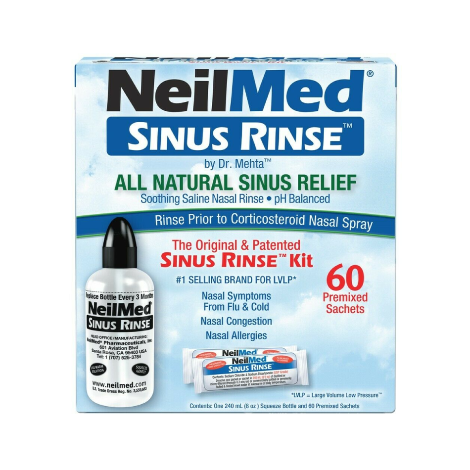 NeilMed Sinus Relief Rinse Kit - 60 Sachets product image - Fusion Pharmacy UK