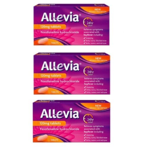 Allevia Fexofenadine 120mg - 15 Tablets - 3 Packs