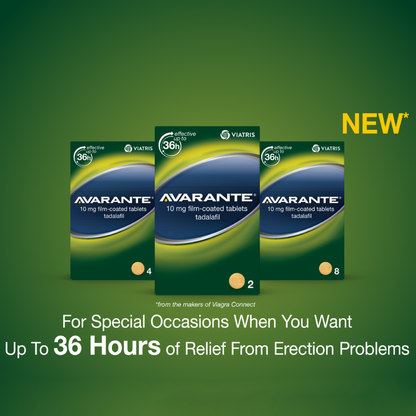Avarante 10mg Tadalafil - 8 Tablets