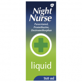 Night Nurse Liquid for Cold & Flu Medicine - 160ml product image - Fusion Pharmacy UK