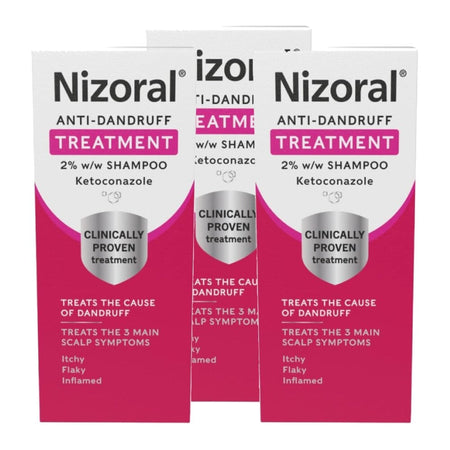 Nizoral Anti-Dandruff Shampoo - 60ml - 3 Packs product image - Fusion Pharmacy UK