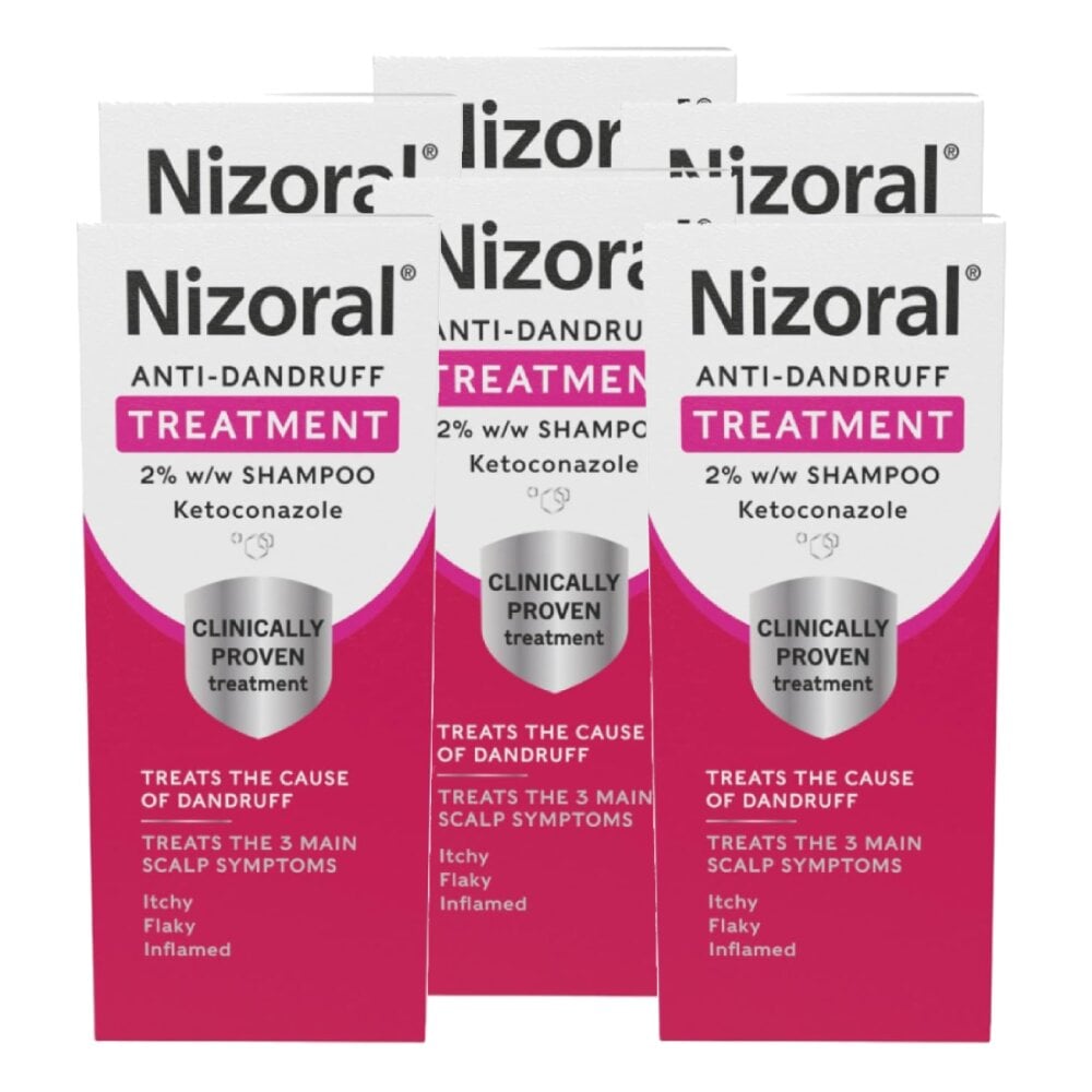 Nizoral Anti-Dandruff Shampoo - 100ml - 6 Packs product image - Fusion Pharmacy UK