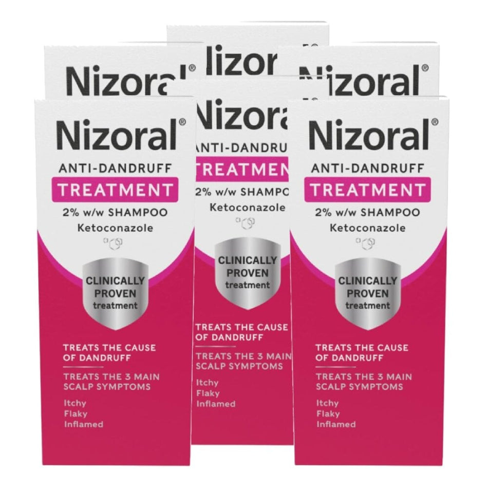 Nizoral Anti-Dandruff Shampoo - 100ml - 6 Packs product image - Fusion Pharmacy UK