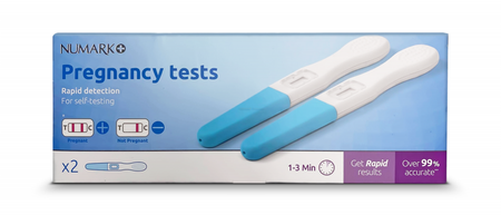 Numark Rapid Detection Pregnancy Tests - 2 Pack product image - Fusion Pharmacy UK