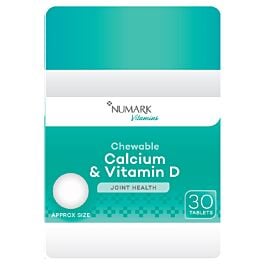 Numark Chewable Calcium & Vitamin D - 30 x 400mg Tablets product image - Fusion Pharmacy UK