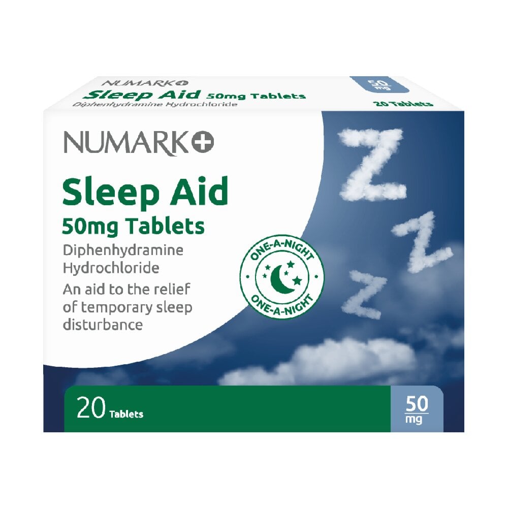 Numark Night Time Sleep Aid 50mg - 20 Tablets product image - Fusion Pharmacy UK