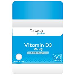 Numark Vitamin D 25mcg - 60 Tablets product image - Fusion Pharmacy UK