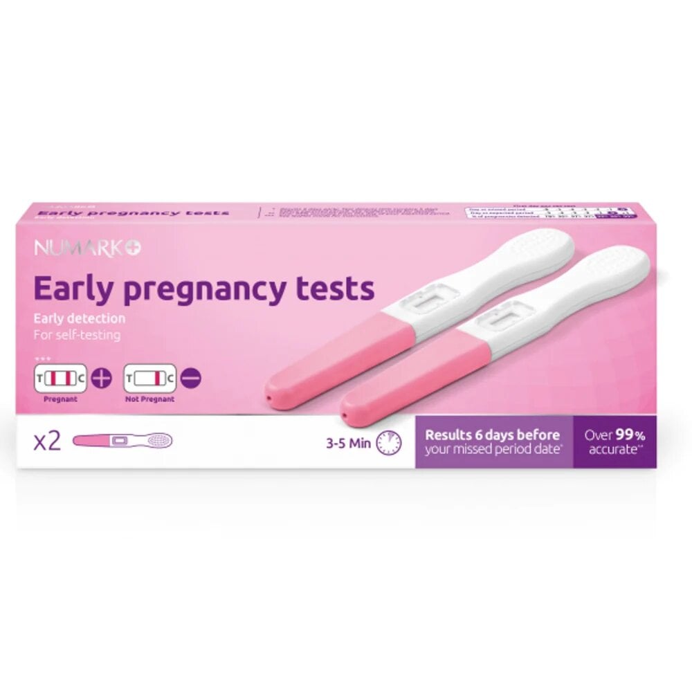 Numark Early Pregnancy Tests - 2 Pack product image - Fusion Pharmacy UK