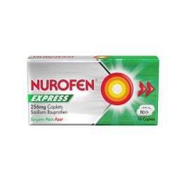 Nurofen Express 256mg - 16 Caplets product image - Fusion Pharmacy UK